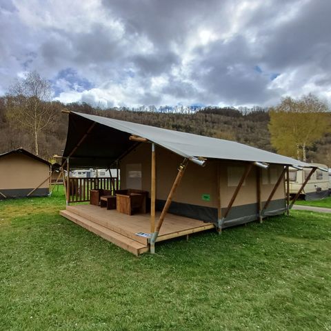 Tente en toile et en bois 6 personnes
