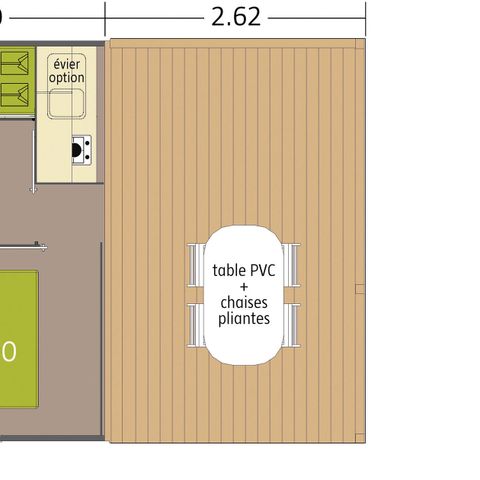 Bungalow 4 personnes - TITHOME sans sanitaires