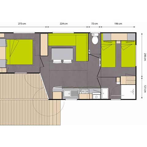 MOBILHOME 4 personnes - CONFORT