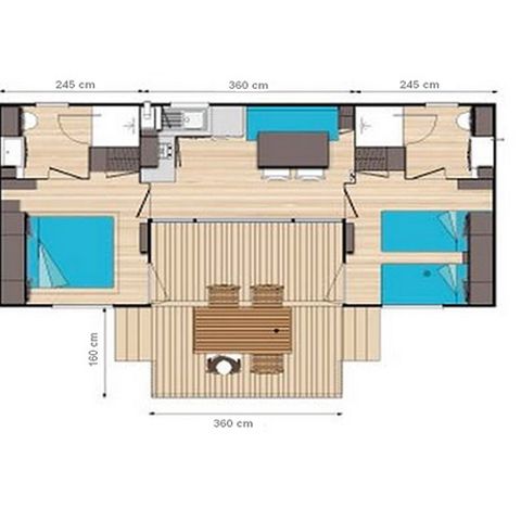 MOBILHOME 4 personnes - PRESTIGE PATIO