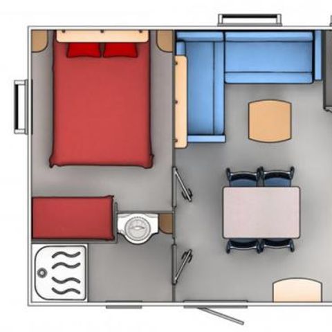 MOBILHOME 6 personnes - 2 chambres - TV + Clim