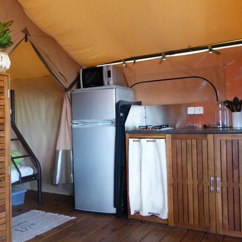 TENTE TOILE ET BOIS 5 personnes - Nature Lodges 4/5P 1Ch