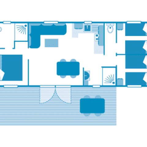 MOBILHOME 6 personnes - Cottage 6p 3ch 2SdB ****