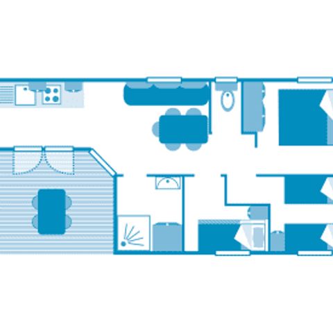 MOBILHOME 6 personnes - Cottage 6p 3ch ***