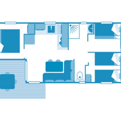 MOBILHOME 6 personnes - Cottage Océan 6p 3ch ***