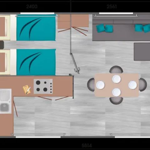 MOBILHOME 5 personnes - Confort  2 chambres 5 personnes
