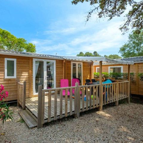 MOBILHOME 6 personnes - Comfort XL | 2 Ch. | 4/6 Pers. | Terrasse surélevée | Clim. | TV