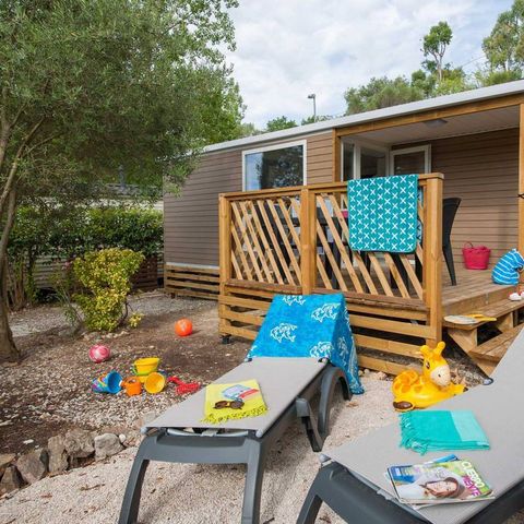 MOBILHOME 6 personnes - Comfort | 2 Ch. | 4/6 Pers. | Terrasse surélevée | Clim. | TV