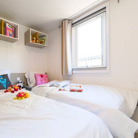 MOBILHOME 6 personnes - Comfort | 2 Ch. | 4/6 Pers. | Terrasse surélevée | Clim. | TV