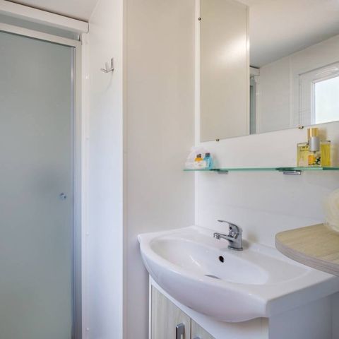 MOBILHOME 5 personnes - Comfort | 2 Ch. | 5 Pers. | Terrasse surélevée | Clim. | TV