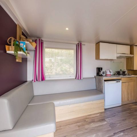 MOBILHOME 4 personnes - Comfort | 2 Ch. | 4 Pers. | Terrasse surélevée | 2 SDB | Clim. | TV