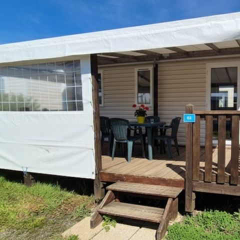 MOBILHOME 6 personnes - Mobil Home Aqua 3 ch 6 pers Terrasse Semi-Couverte TV