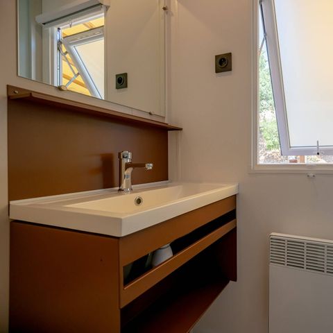 MOBILHOME 6 personnes - Mobil-home | Comfort | 3 Ch. | 6 Pers. | Terrasse surélevée | 2 SDB | Clim.