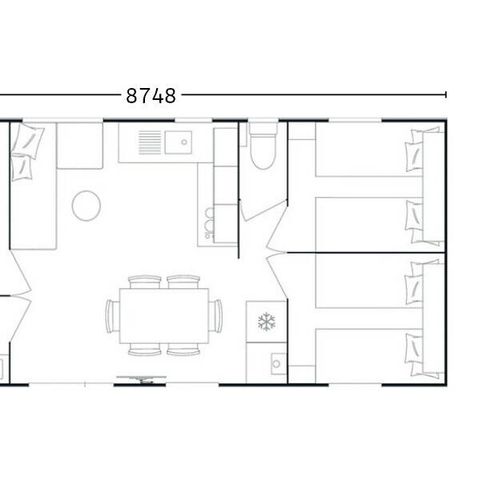 MOBILHOME 6 personnes - Mobil-home | Premium | 3 Ch. | 6 Pers. | Terrasse Lounge | Clim.