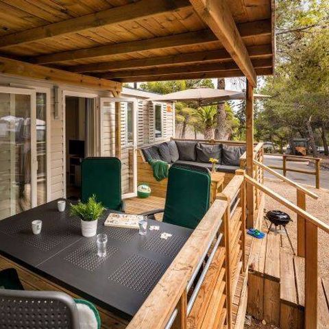 MOBILHOME 6 personnes - Premium | 3 Ch. | 6 Pers. | Terrasse Lounge | Clim.