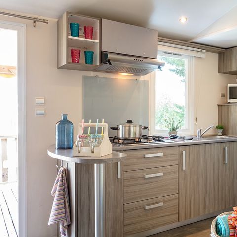 MOBILHOME 6 personnes - Comfort | 2 Ch. | 4/6 Pers. | Terrasse surélevée | Clim.