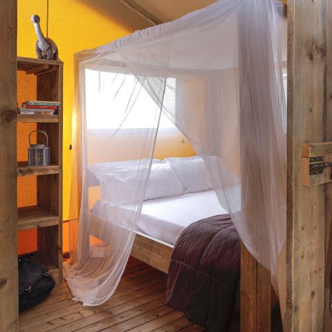 TENTE TOILE ET BOIS 6 personnes - hu Glamp Premium XL	Tenda