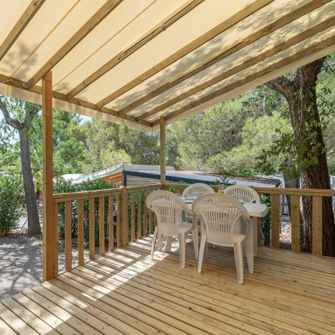 MOBILHOME 4 personnes - Premium | 2 Ch. | 4 Pers. | Terrasse surélevée | Clim.