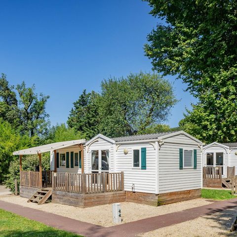 MOBILHOME 6 personnes - Classique | 3 Ch. | 6 Pers. | Terrasse surélevée | 1 SDB | Clim. | TV