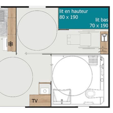 MOBILHOME 4 personnes - Ciela Confort PMR - 2 chambres