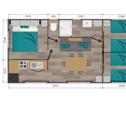 MOBILHOME 6 personnes - Ciela Privilège - 3 chambres