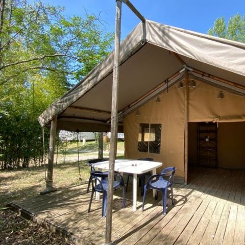Tente en toile et en bois 5 personnes - LODGE COSY