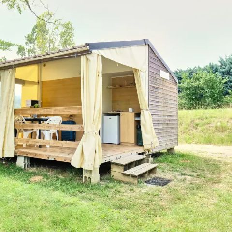 Tente en toile et en bois 4 personnes - Bungalow Toilé 3 Pièces 4 adultes (+ 1 enfant -9 ans) Sans Sanitaire