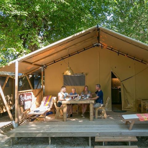 TENTE TOILE ET BOIS 5 personnes - Bintulu