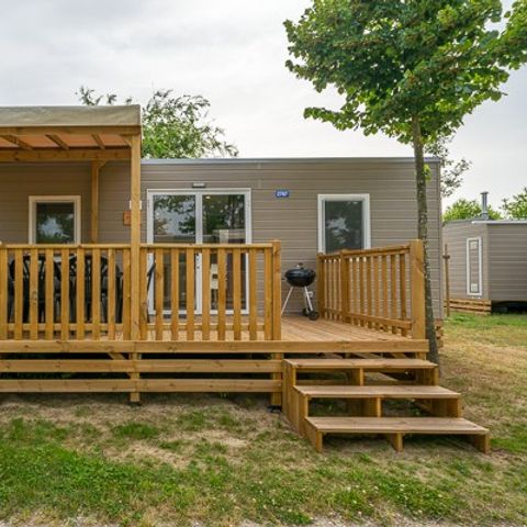 MOBILHOME 6 personnes - Comfort | 3 Ch. | 6 Pers. | Terrasse surélevée | Clim. | TV