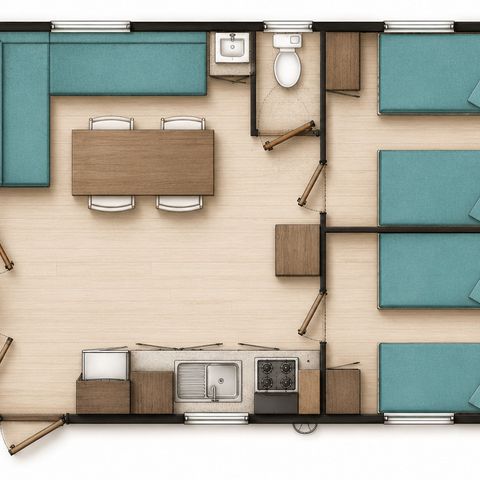 MOBILHOME 8 personnes - O'HARA 784