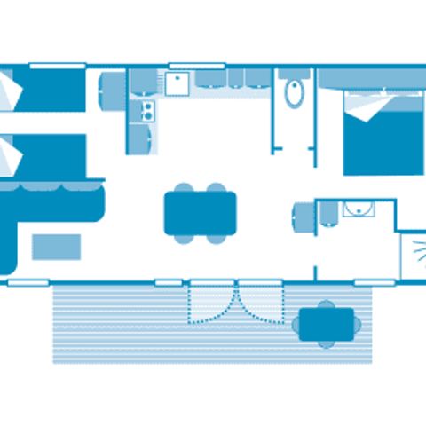 MOBILHOME 5 personnes - Cottage 4/5p 2ch ***