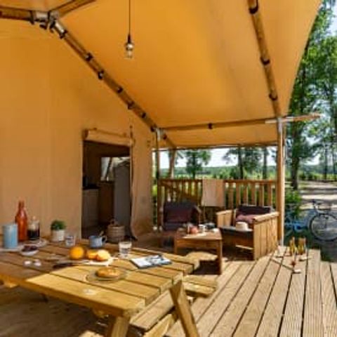 Tente en toile et en bois 5 personnes - Lodge 5p 2ch ****