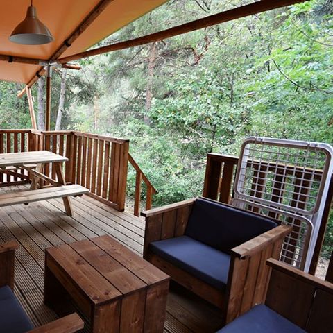 TENTE TOILE ET BOIS 5 personnes - Tente Glamping 2 -