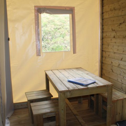 Tente en toile et en bois 4 personnes - Funflower Standard 20m² 2 chambres sans sanitaires