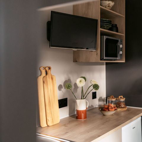 MOBILHOME 4 personnes - 25m² Premium  (2ch-4pers) dont Terrasse semi-couverte + TV + LV + BBQ