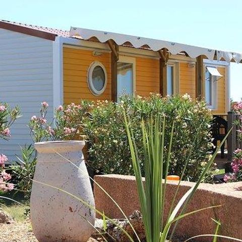 MOBILHOME 6 personnes - ESPACE PREMIUM- 32m2 clim et TV - vue bassin