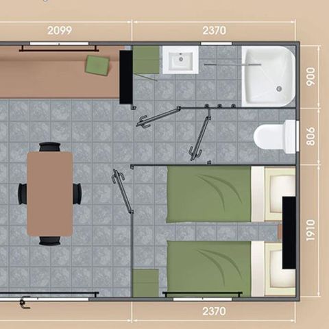 MOBILHOME 4 personnes - FAMILY PREMIUM  27m2