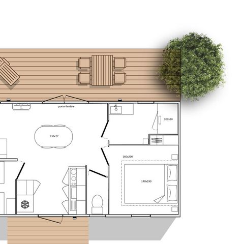 MOBILHOME 5 personnes - Ciela Privilège - 2 chambres