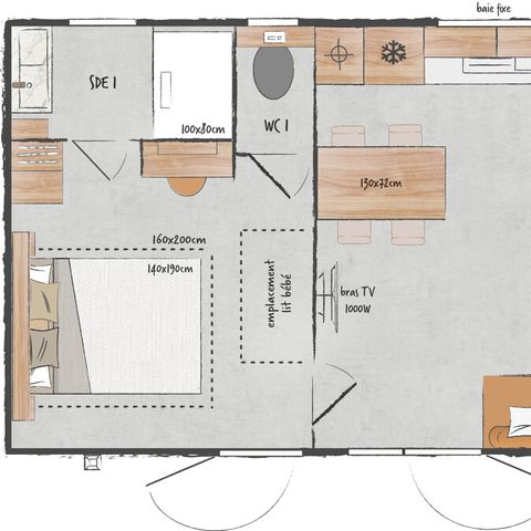 MOBILHOME 4 personnes - NEW - Mobil home Ciela Prestige - 2 chambresdont 1 suite parentale - draps, serviettes et barbecue i