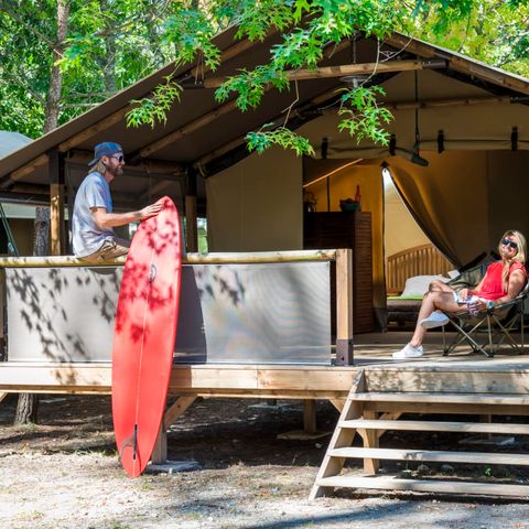 Tente en toile et en bois 5 personnes - Safari Lodge