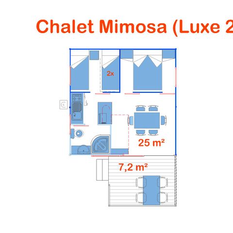Chalet 4 personnes - Mimosa Lux)