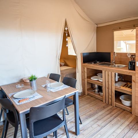 Tente en toile et en bois 5 personnes - Safari Savannah