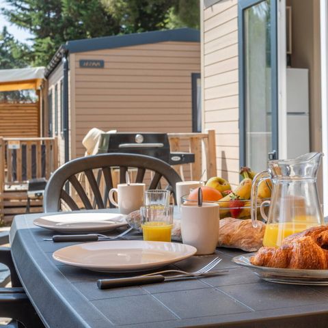 MOBILHOME 6 personnes - Mobil-home | Comfort | 3 Ch. | 6 Pers. | Terrasse surélevée | Clim.