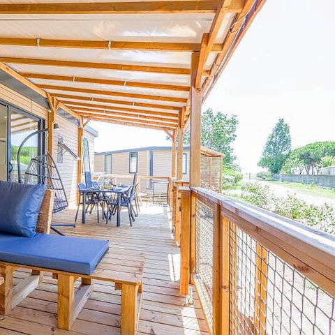 MOBILHOME 6 personnes - Mobil-home | Ultimate | 3 Ch. | 6 Pers. | Terrasse surélevée | Jacuzzi | 2 SDB | Clim.