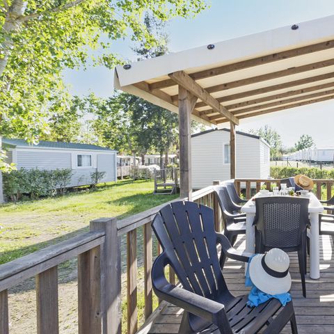 MOBILHOME 6 personnes - Comfort | 3 Ch. | 6 Pers. | Terrasse surélevée | Clim.