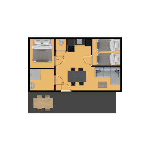 MOBILHOME 4 personnes - Tré fibre