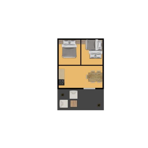 TENTE TOILE ET BOIS 5 personnes - Bégon