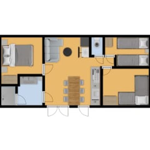 MOBILHOME 6 personnes - Roc Nantais