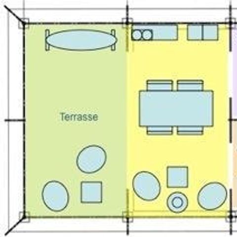 TENTE TOILE ET BOIS 4 personnes - Freeflower CONFORT 37m² (2 chambres) dont terrasse couverte 13m²