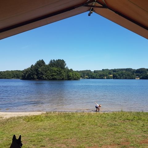 TENTE TOILE ET BOIS 4 personnes - Freeflower CONFORT 37m² (2 chambres) dont terrasse couverte 13m²